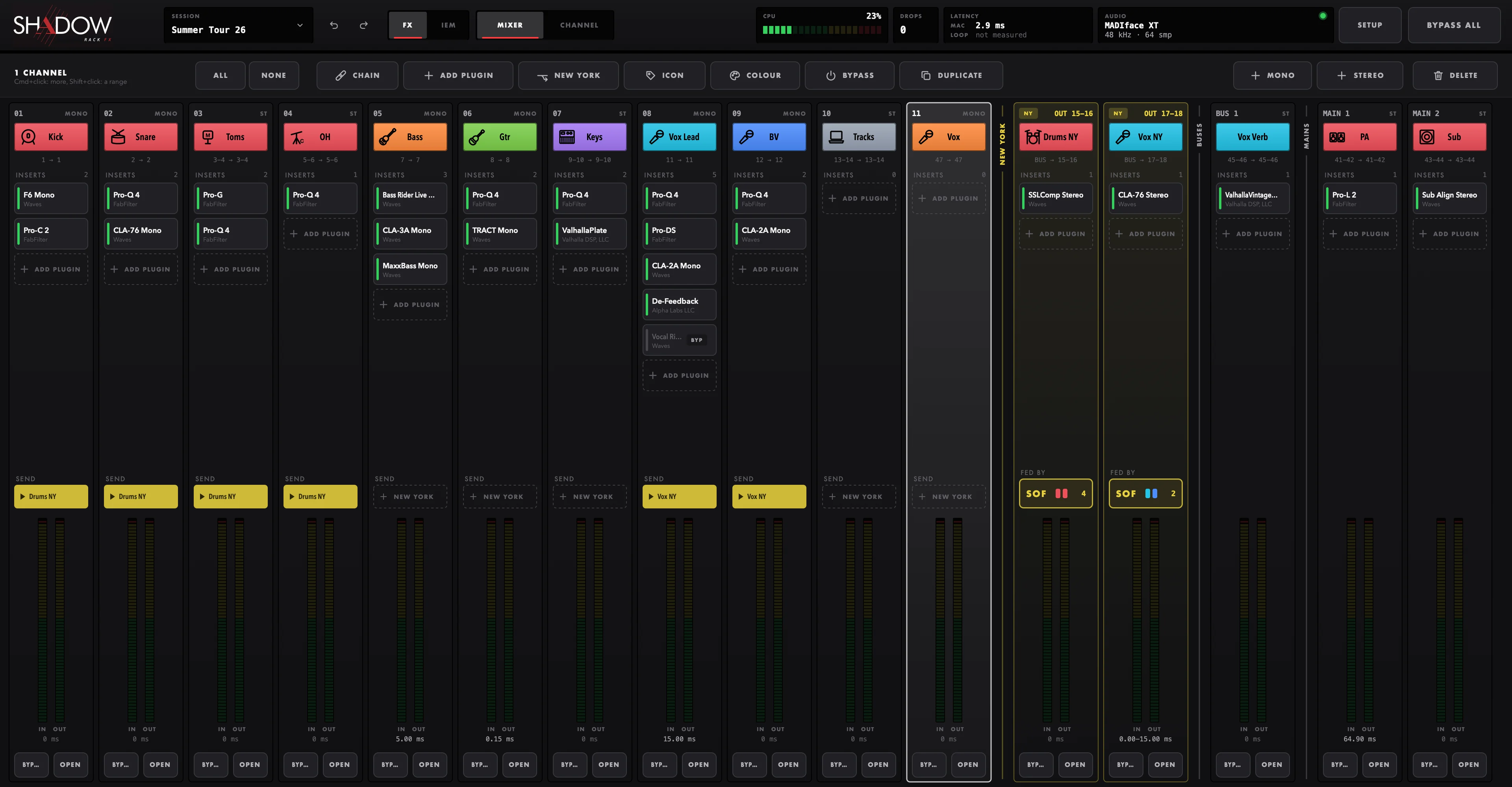A new mono channel, named "Vox": the microphone icon came by itself