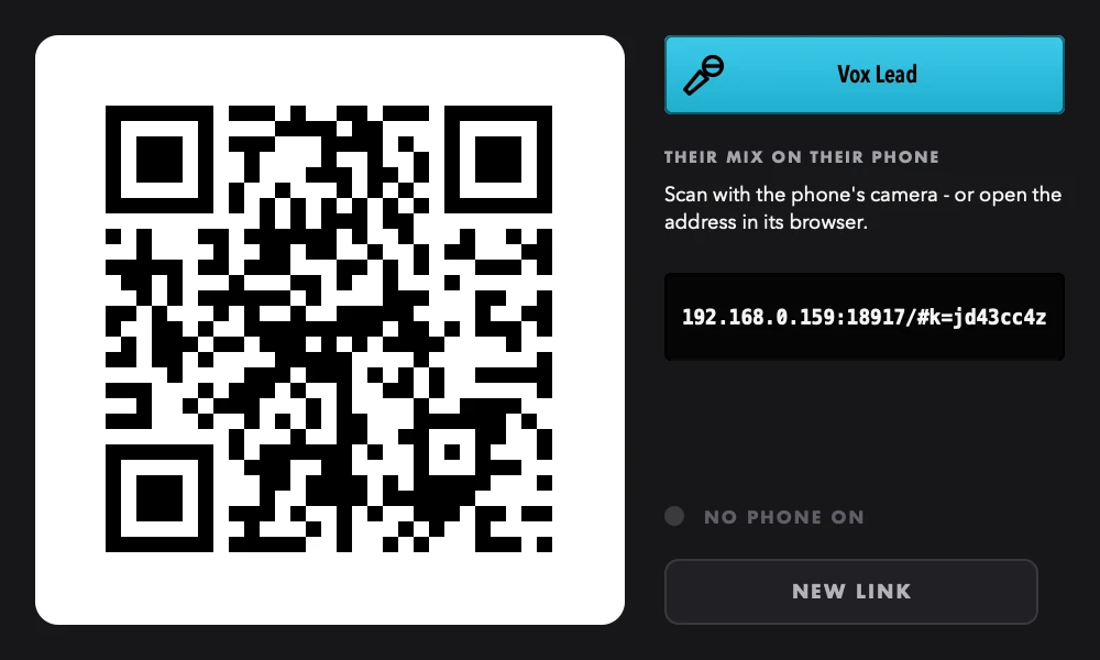 A musician's code: scan it with the phone's camera